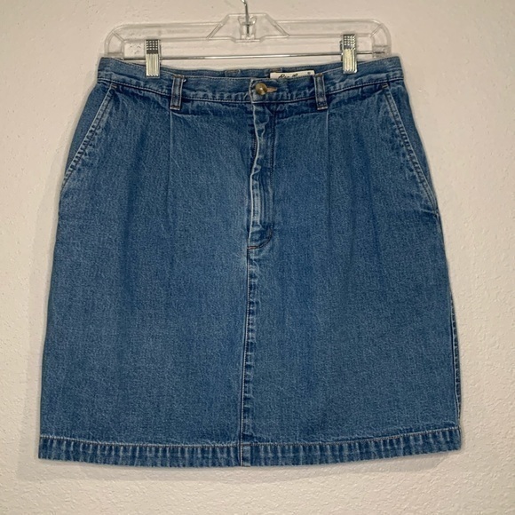 Eddie Bauer vintage denim mini skirt 12 - Picture 1 of 6